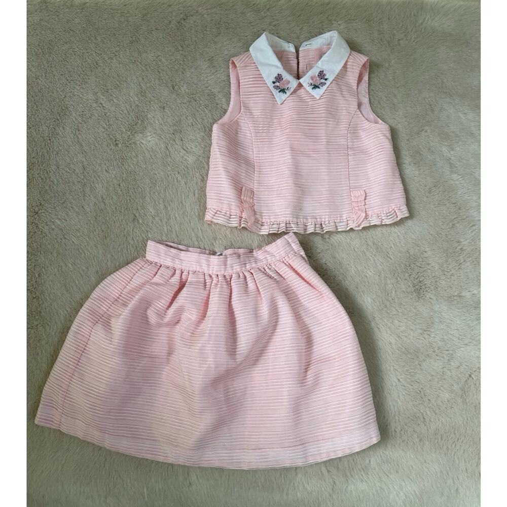 JANIE & JACK Special Occasion Pink Two-Piece Organza Dress Set